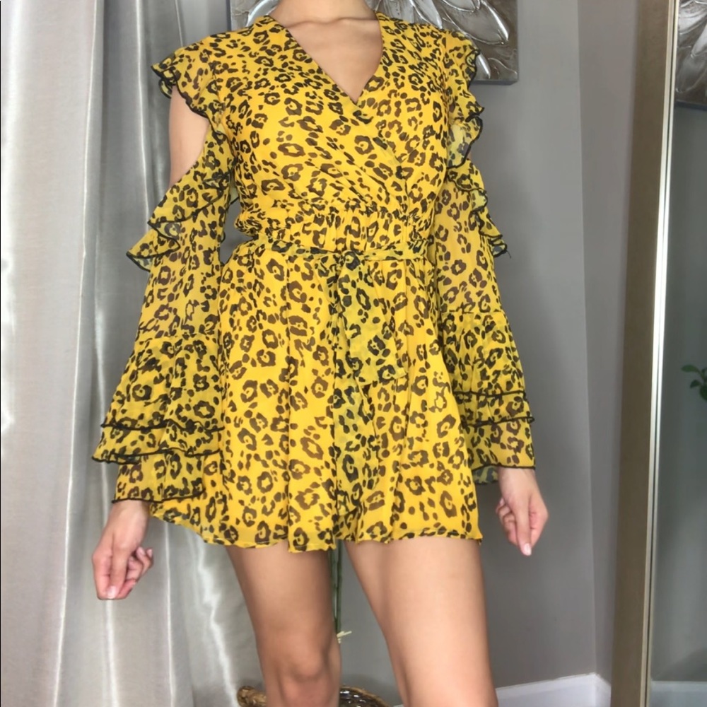 Cheetah Print Romper